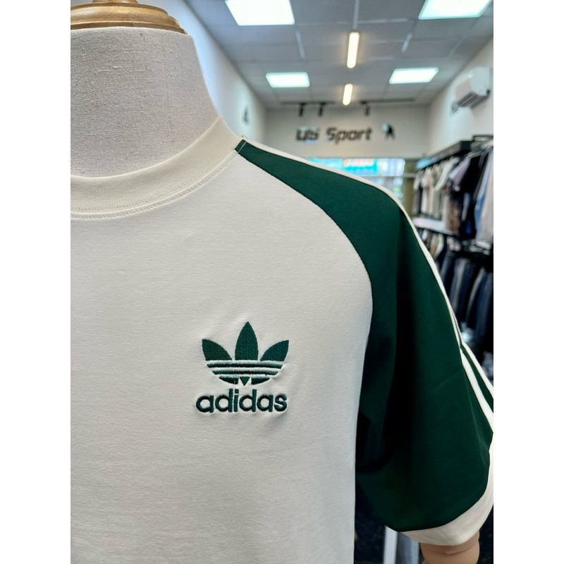 Áo thun Adidas Raglan 3 sọc unisex logo thêu cao cấp