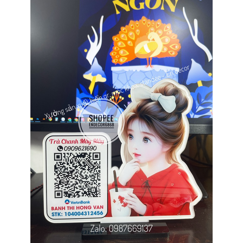 Biển qr bé gái siêu xinh