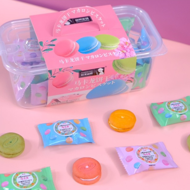 Bánh Quy Macaron Pamiriter Đài Loan Hộp Nhựa 150g