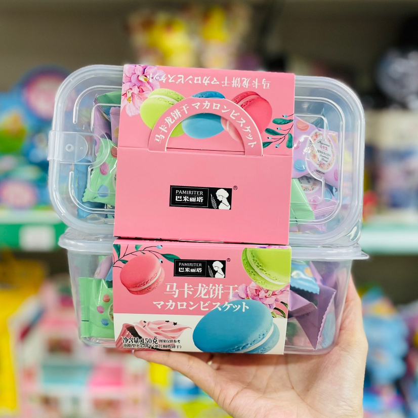 Bánh Quy Macaron Pamiriter Đài Loan Hộp Nhựa 150g