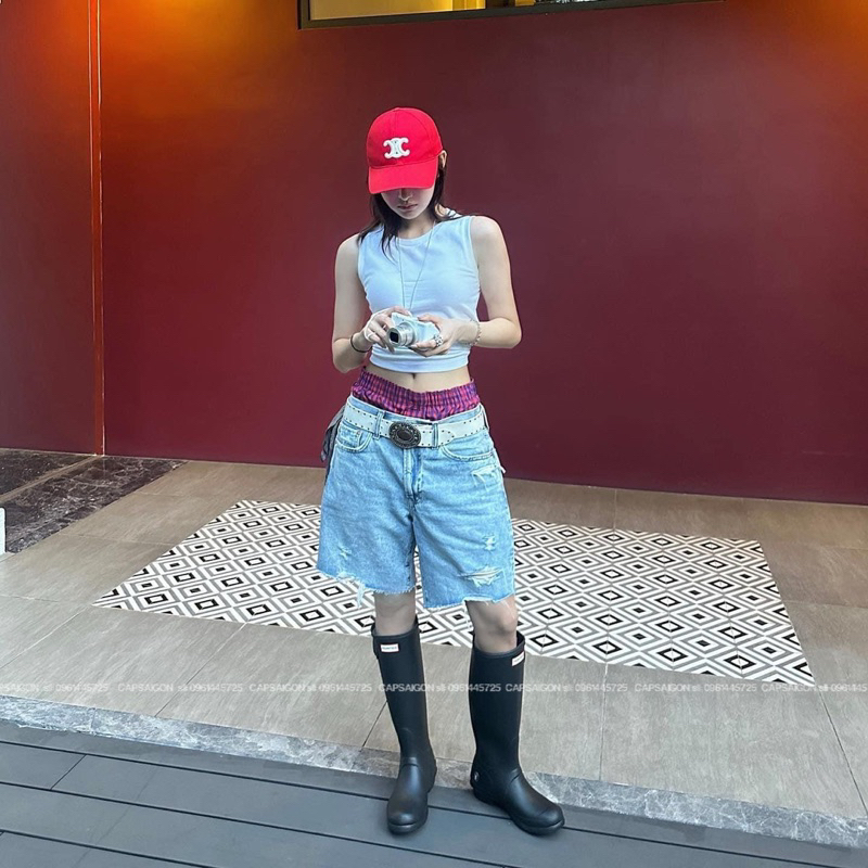 Mũ lưỡi trai CAPSAIGON thêu logo cline phom cứng chất kaki thoáng mát phong cách Hàn Quốc