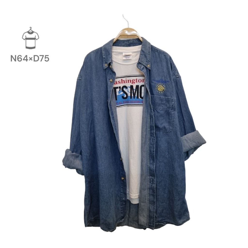 Áo sơ mi Denim 2hand đẹp, áo sơ mi oversize, áo denim dành cho nam nữ hàng xịn giá tốt