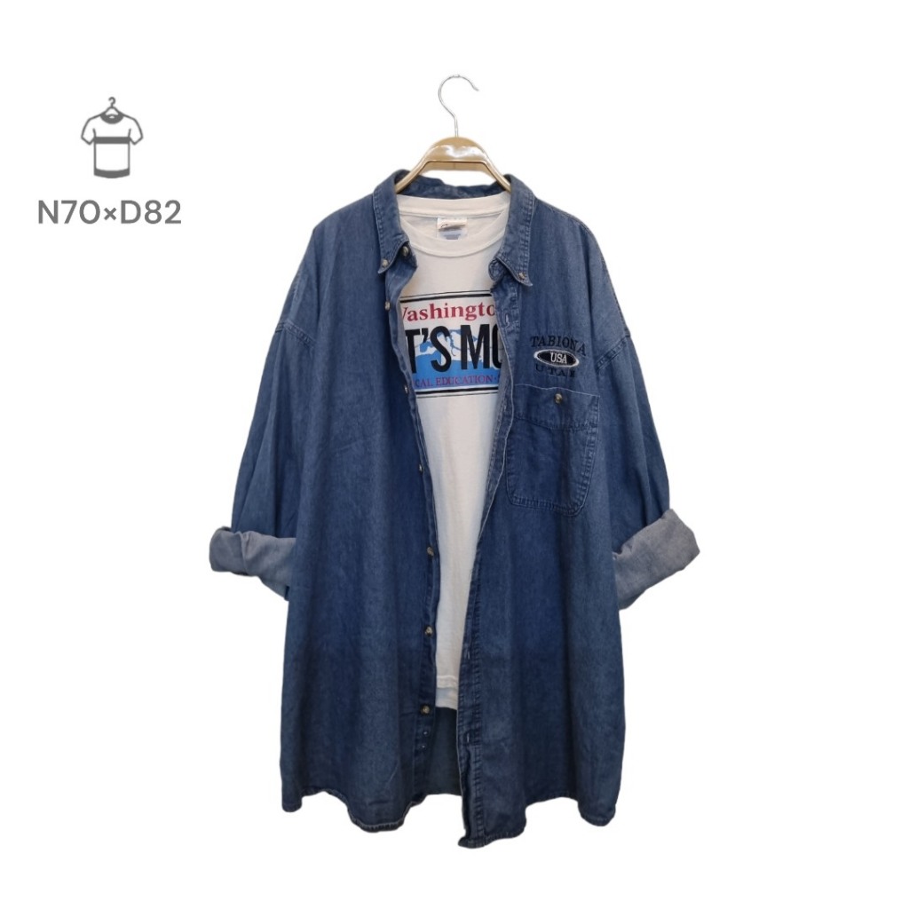 Áo sơ mi Denim 2hand đẹp, áo sơ mi oversize, áo denim dành cho nam nữ hàng xịn giá tốt