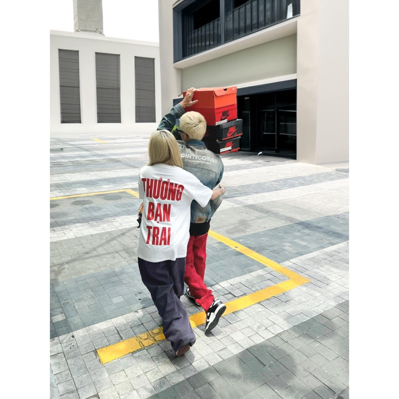 Áo thun tấu hài " Thương Bạn Gái " cực dễ thương, áo cute cho cặp đôi Unisex chính hãng