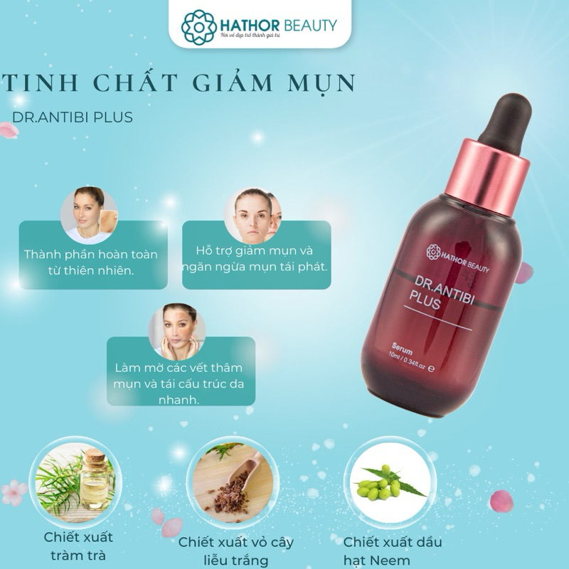 Tinh Chất giảm mụn mờ thâm thu nhỏ lỗ chân lông hiệu quả Dr.Antibi Plus Hathor Beauty 15ml