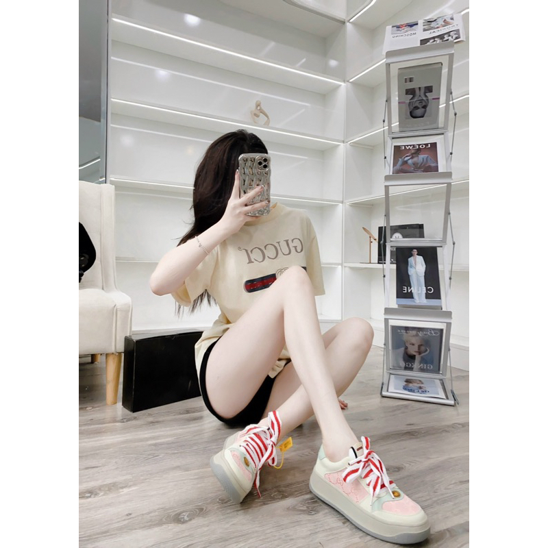 Giày sneaker G.C kem hồng đế cao