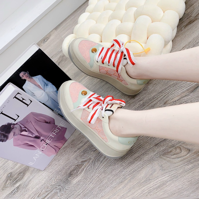 Giày sneaker G.C kem hồng đế cao