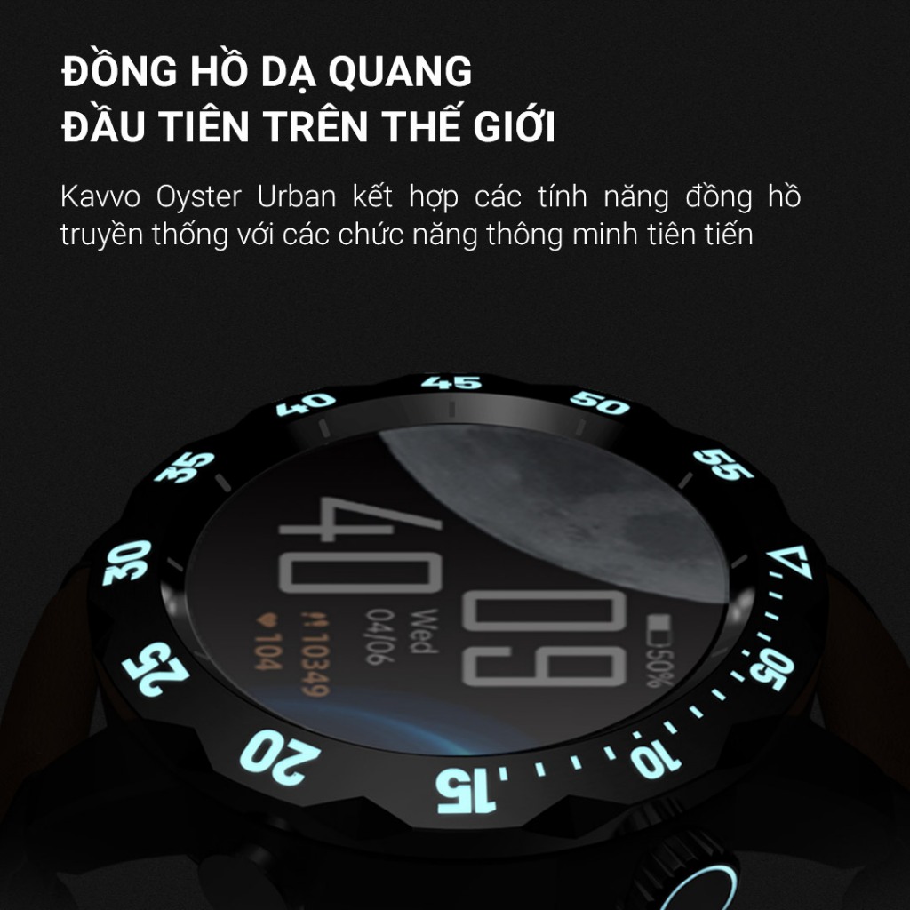 Đồng Hồ Thông Minh KAVVO Oyster Urban | Cổ Điển Cá Tính | Nghe Gọi Bluetooth | Chuẩn Kháng Nước - Kavvo Official