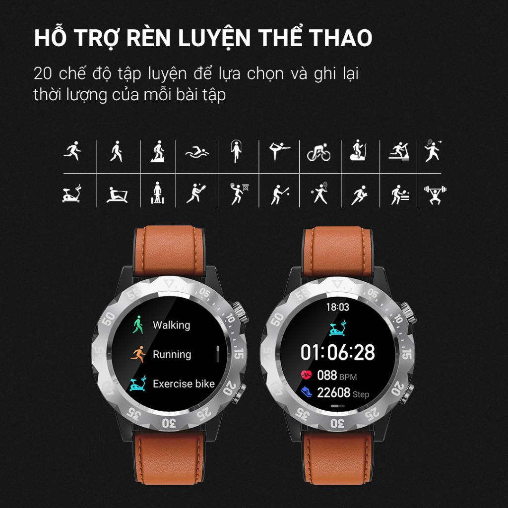 Đồng Hồ Thông Minh KAVVO Oyster Urban | Cổ Điển Cá Tính | Nghe Gọi Bluetooth | Chuẩn Kháng Nước - Kavvo Official