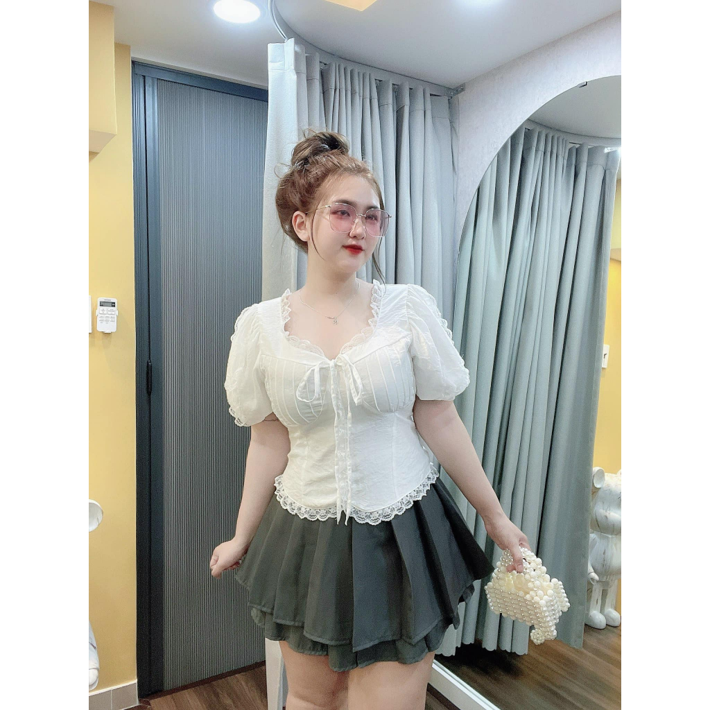 ÁO BIGSIZE TƠ PHỐI REN 60-90KG