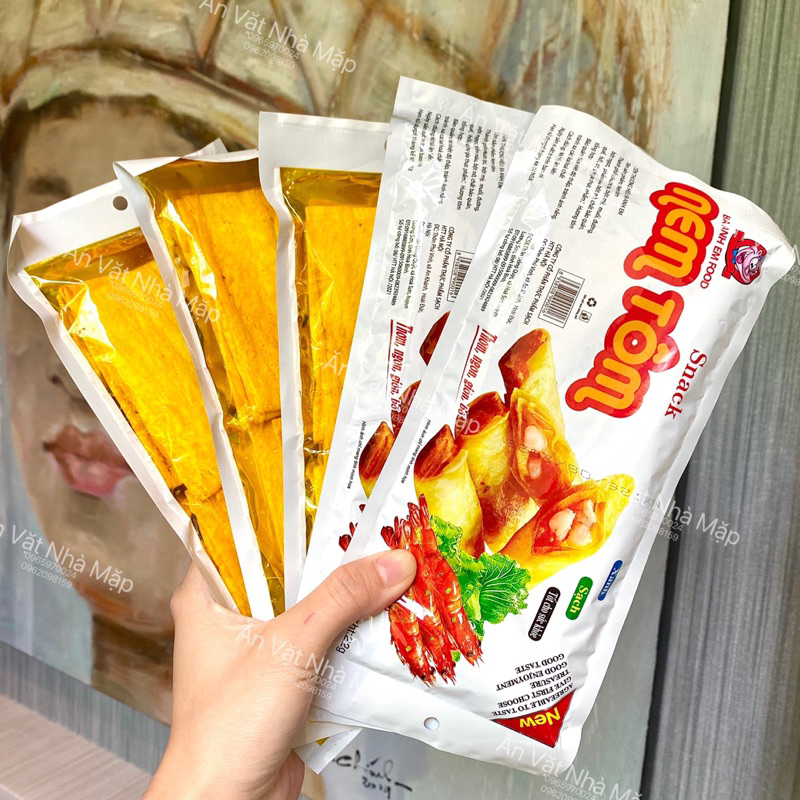Snack Nem Tôm Thơm Ngon, Giòn Giòn, Cay The
