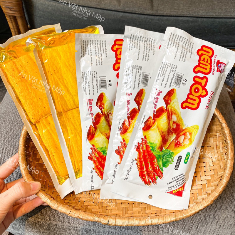 Snack Nem Tôm Thơm Ngon, Giòn Giòn, Cay The