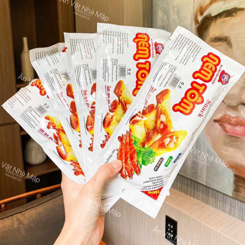 Snack Nem Tôm Thơm Ngon, Giòn Giòn, Cay The