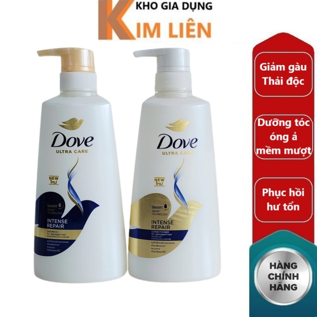 Dầu gội / Dầu xả DOVE 410ml Thái Lan - Phục hồi hư tổn, Ngăn Gãy Rụng Tóc, Nuôi dưỡng tóc chắc khỏe, bồng bềnh