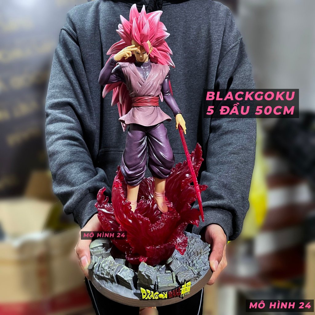 Mô hình đồ chơi decor BlackGoku 5 Đầu 50cm figure dragonball black goku ác gu ku songoku PVC model gia re