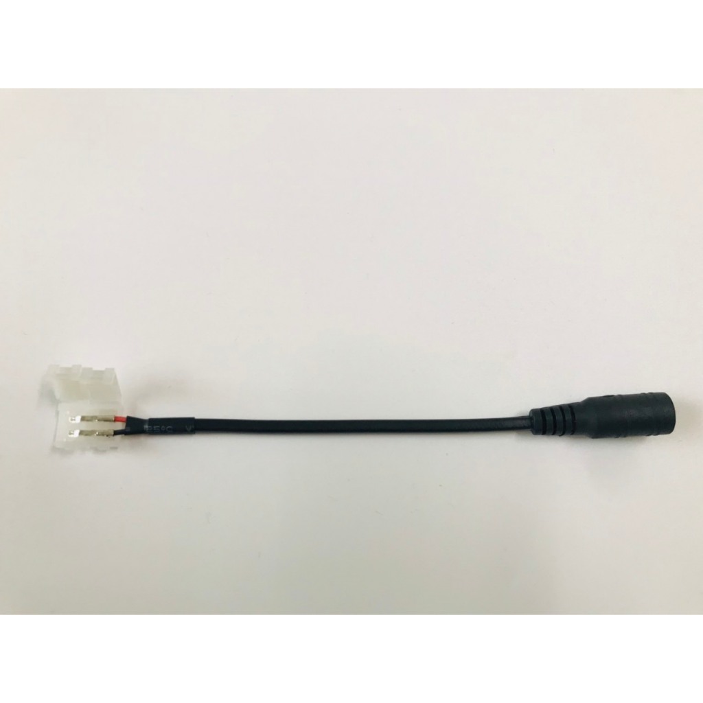 Dây nguồn DC đầu jack cái có kẹp dây led 2 pin