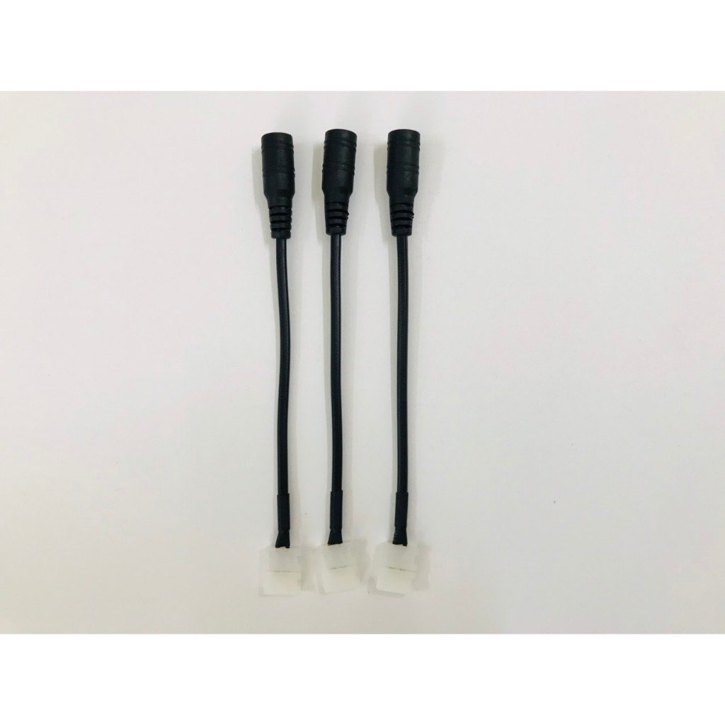 Dây nguồn DC đầu jack cái có kẹp dây led 2 pin