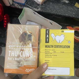Sổ tiêm phòng thú cưng- sổ theo dõi sức khoẻ chó mèo HEALTH BOOK