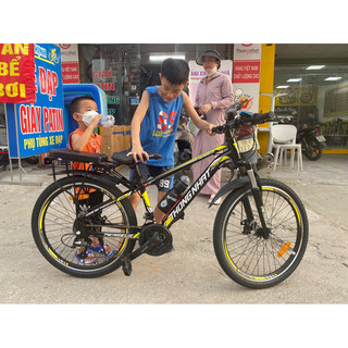 (Nhập mã giảm giá: TRANYT) - Xe đạp thể thao Thống Nhất MTB 24 - 04 (tặng:đèn, khóa dây, gọng nước, dầu xích, bộ đồ lắp