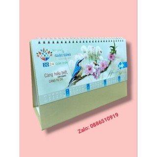 Lịch để bàn 2024 mẫu mới chữ A