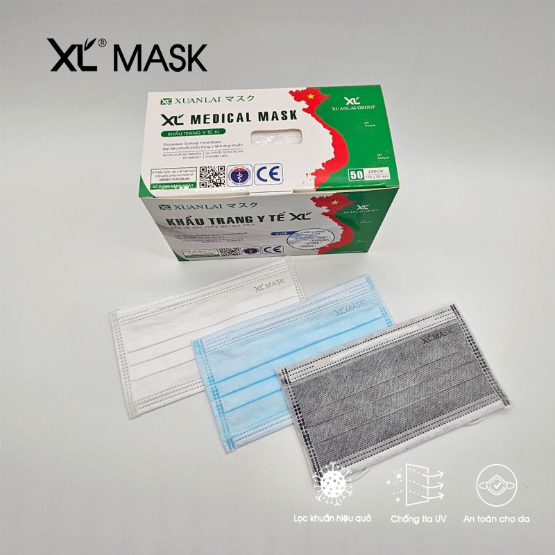 Khẩu trang y tế XL 4 lớp kháng khuẩn chất lượng cao
