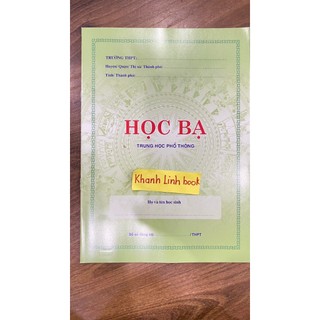 Sách - Học bạ trung học phổ thông