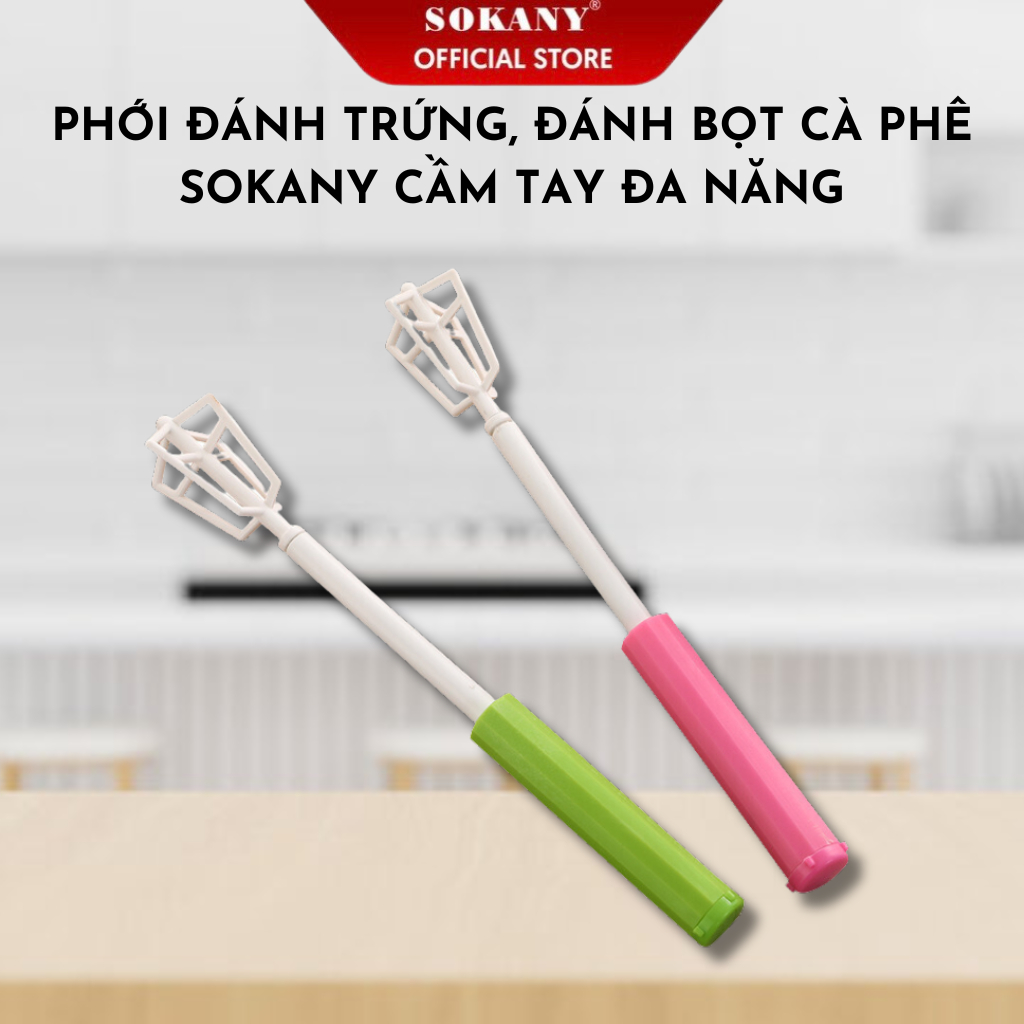 Phới Đánh Trứng, Đánh Bọt Cà Phê SOKANY Đa Năng