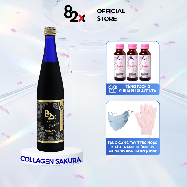 82X COLLAGEN SAKURA PREMIUM  Dạng Nước 120.000mg Collagen Peptide, Nước Uống Đẹp Da Đến Từ Nhật Bản 500ml