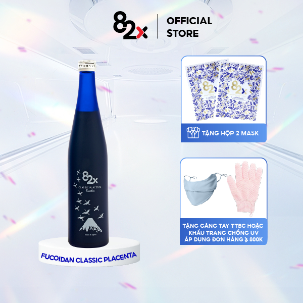 Nước Uống 82X FUCOIDAN PLACENTA Hàm Lượng 450.000mg Placenta Từ Heo Shizuoka Và Fucoidan Từ Tảo Nâu Mozuku