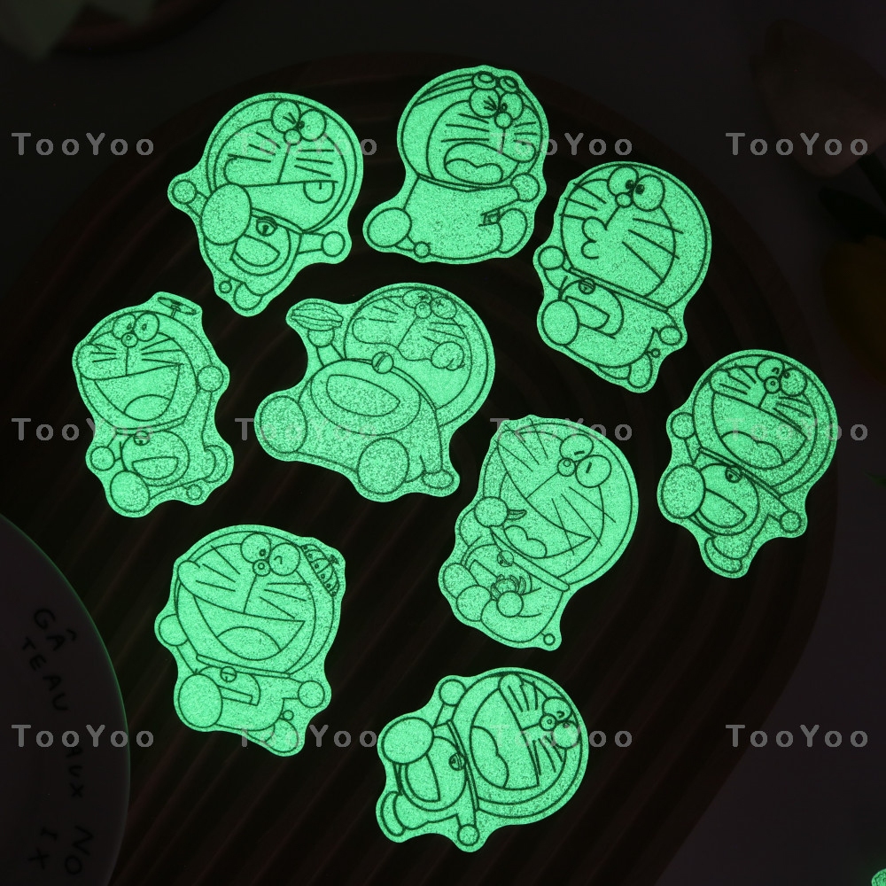 Hình xăm dán Tattoo Doraemon phản quang dễ thương cute TooYoo BK00427