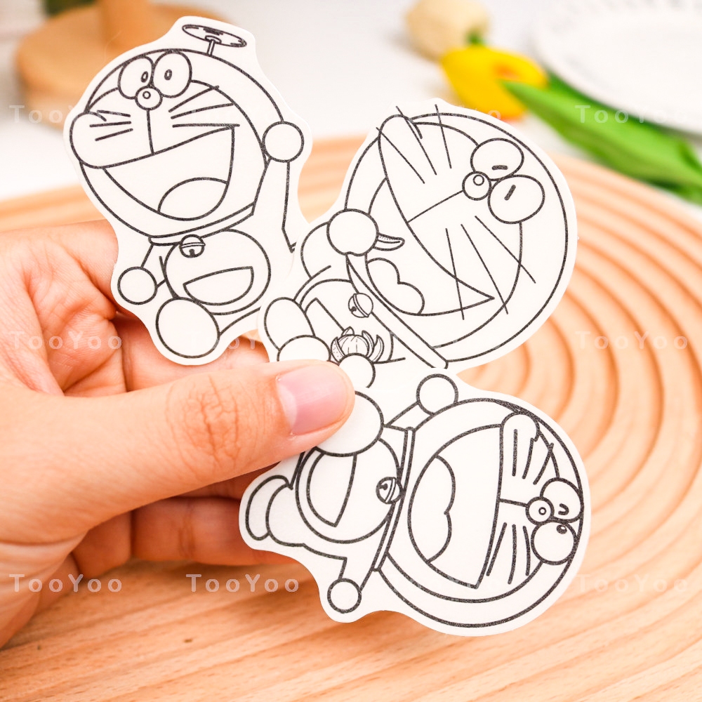 Hình xăm dán Tattoo Doraemon phản quang dễ thương cute TooYoo BK00427