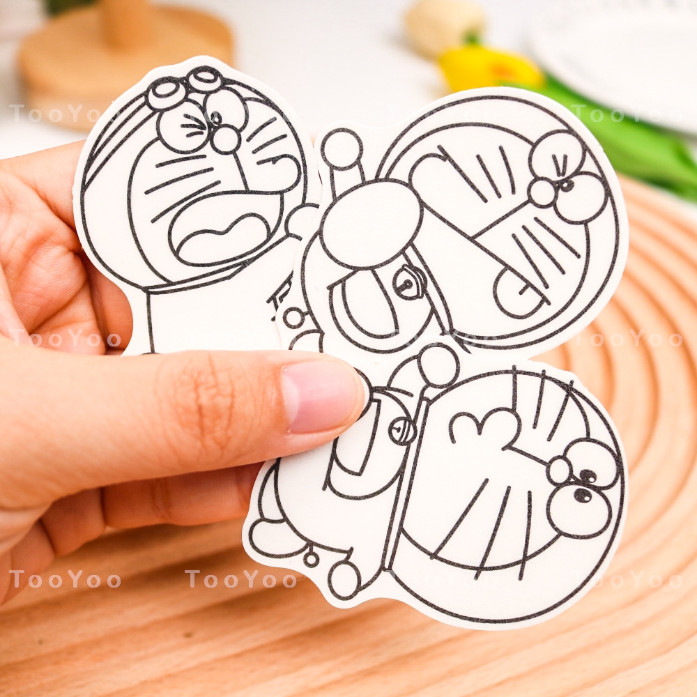 Hình xăm dán Tattoo Doraemon phản quang dễ thương cute TooYoo BK00427