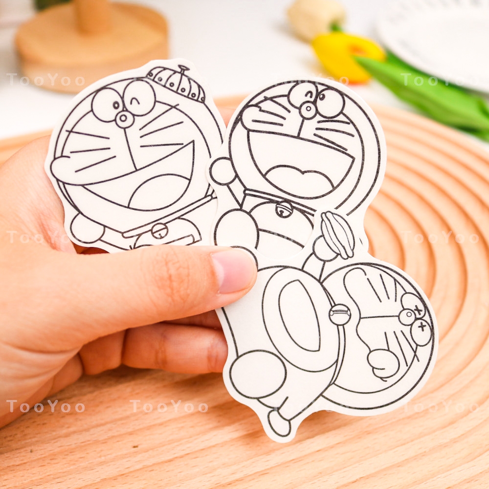 Hình xăm dán Tattoo Doraemon phản quang dễ thương cute TooYoo BK00427