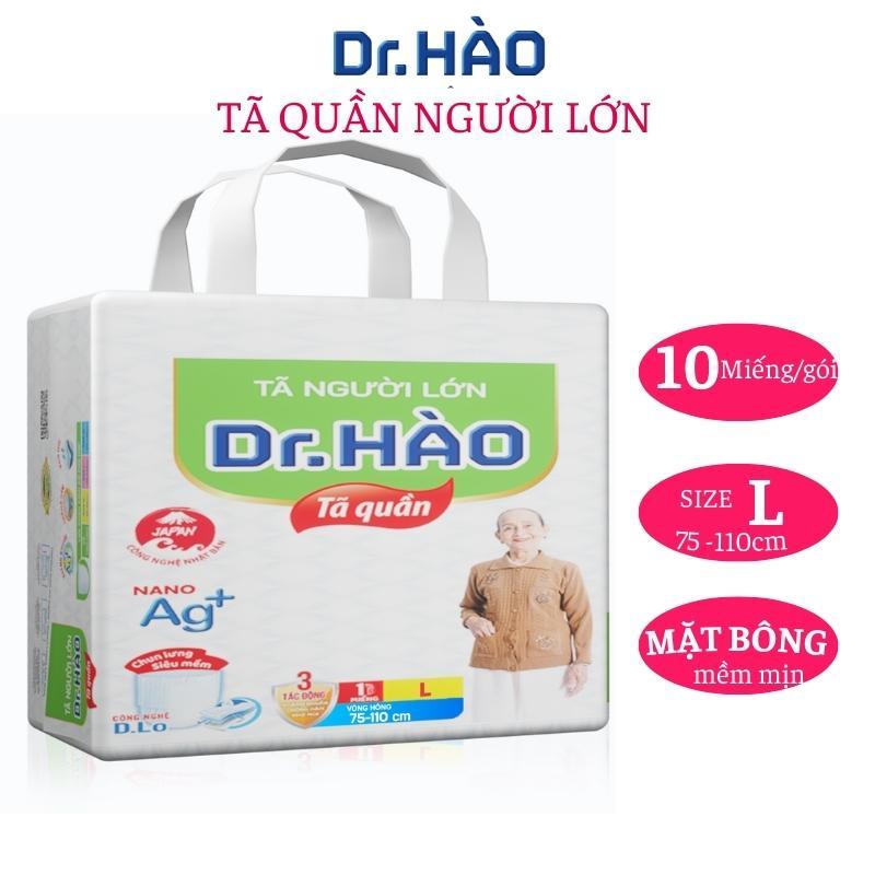 Tã quần người lớn Dr.Hào size L gói 10 miếng bỉm quần cho người già