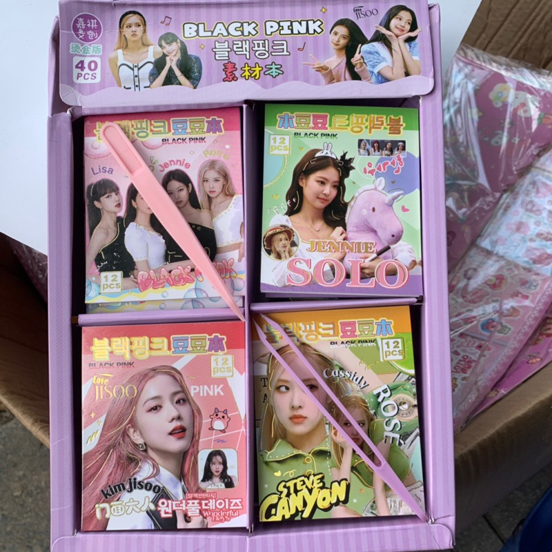 Khay 40 quyển Sticker Black Pink