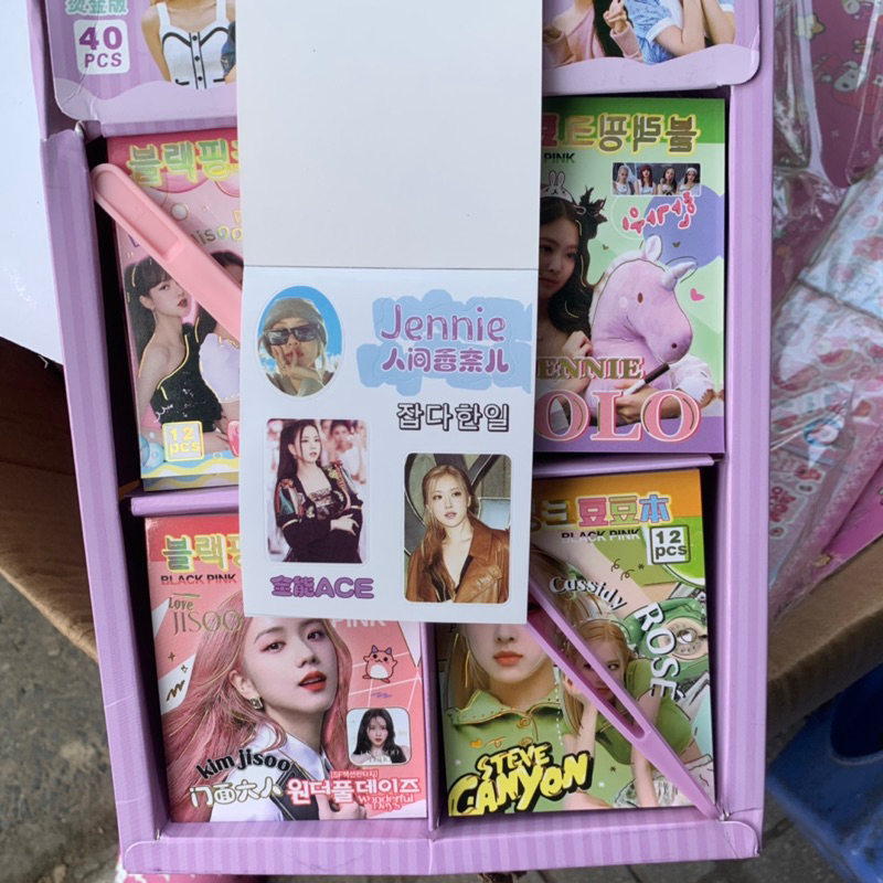 Khay 40 quyển Sticker Black Pink