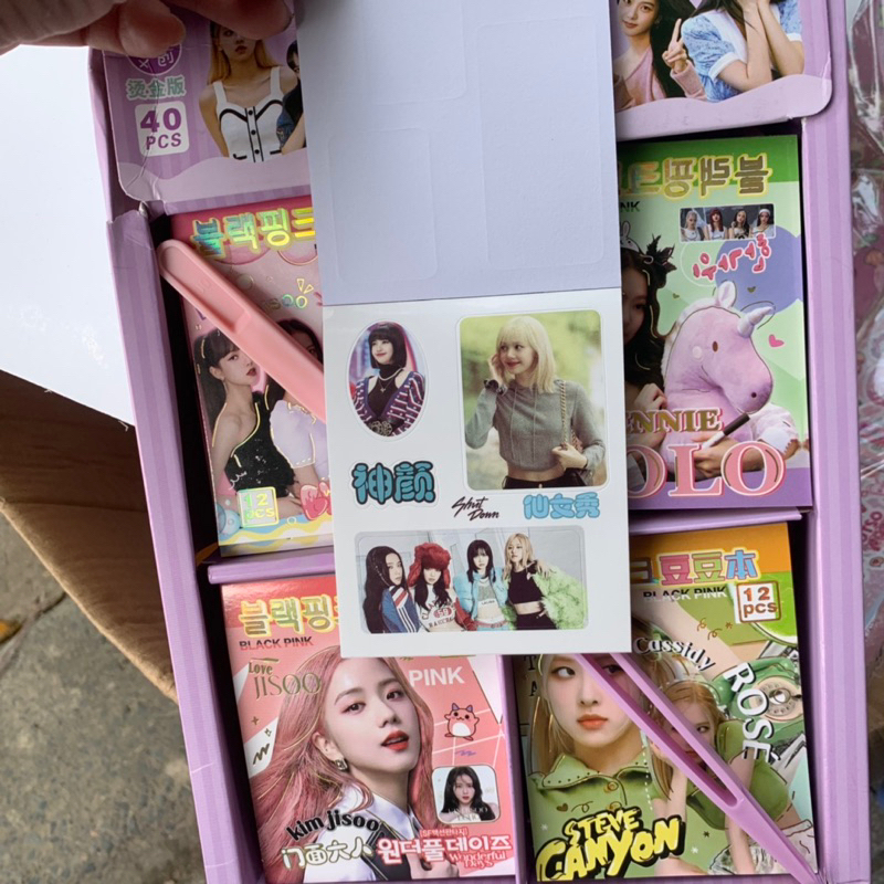 Khay 40 quyển Sticker Black Pink