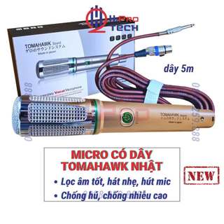 Micro Có Dây Nhật Bãi Xịn Tomahawk Đời Mới, Củ Mic Cao Cấp Lọc Âm Tốt, Hát Nhẹ, Chống Hú, Chống Nhiễu - H2Pro Tech