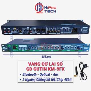 Vang Cơ Lai Số Gutin Km-9Fx 2 Nguồn Độc Lập, Chống Hú, Bluetooth - Optical, Chip Âm Thanh 48Bit Dsp, Hát Nhẹ-H2Pro Tech