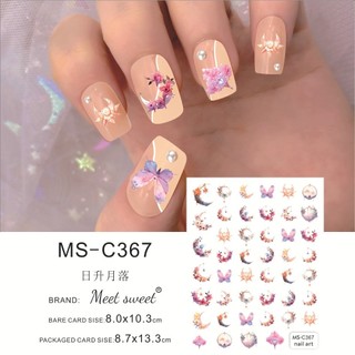 sticker dán móng hot hình bướm 3d