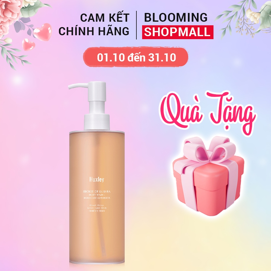 Sữa tắm sáng da rạng rỡ, ngăn ngừa lão hóa da Huxley Body Wash Moroccan Cardener 300ml