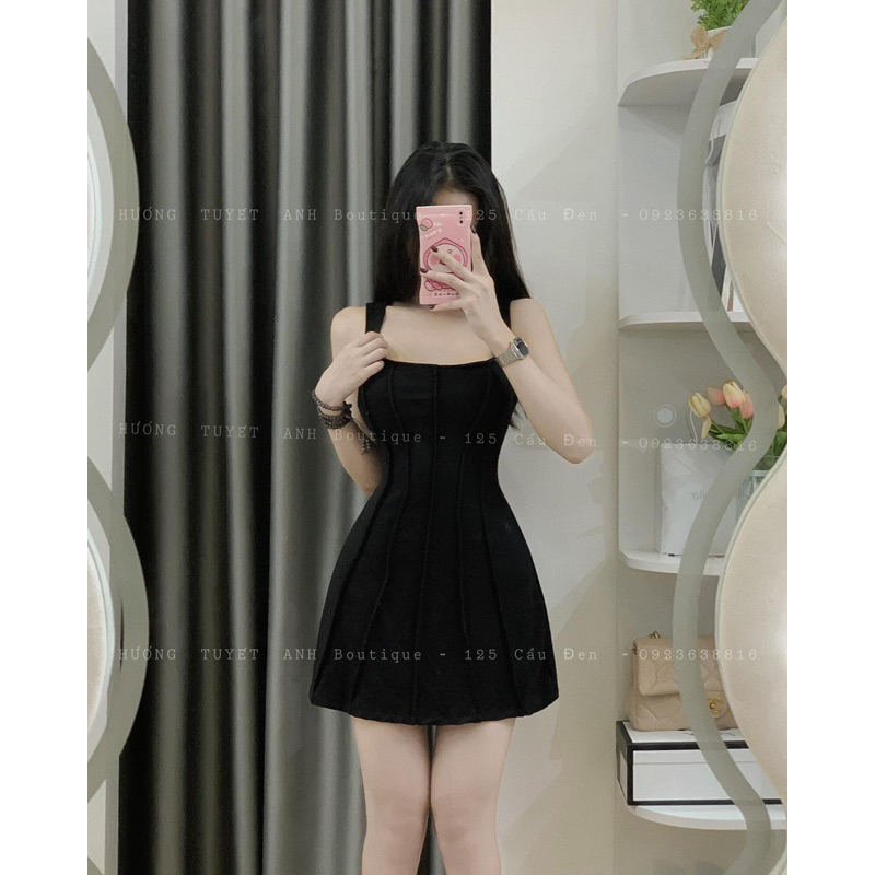 Đầm Body Cổ Vuông Trơn Có Mút ngực dự tiệc - Chuchaclothing
