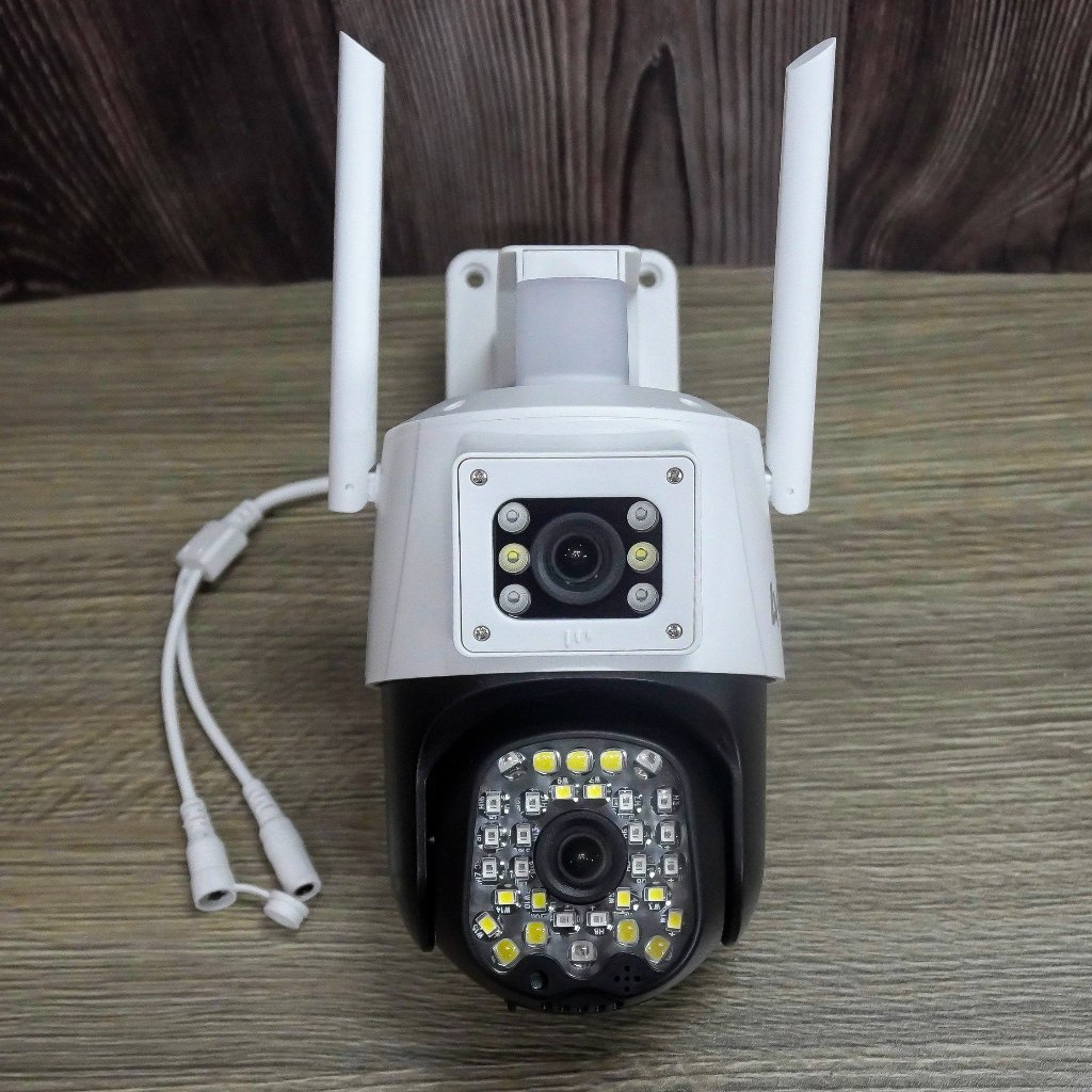 CAMERA SIM 4G 2 MẮT KÉP 5MP, XEM 2 MÀN HÌNH CÙNG LÚC, ĐẦY ĐỦ TÍNH NĂNG, BẢO HÀNH 1 NĂM