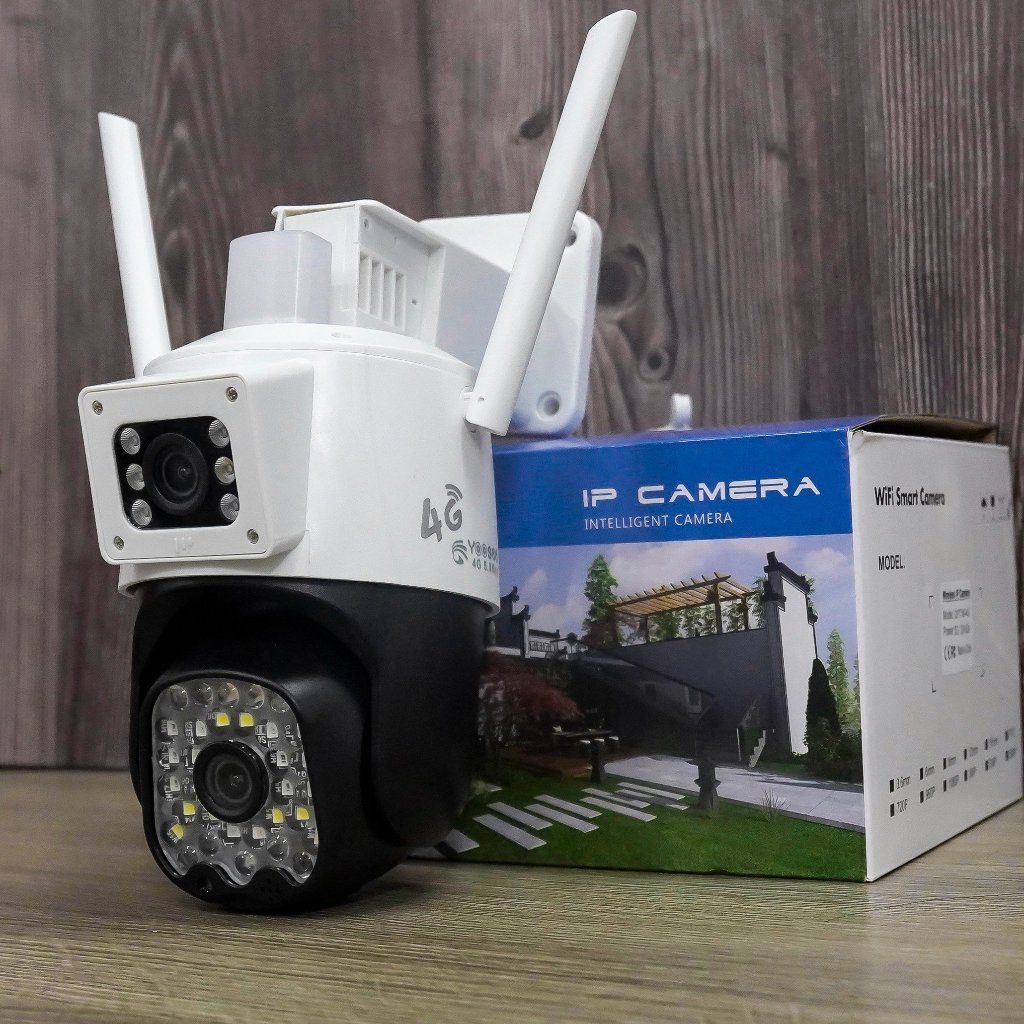 CAMERA SIM 4G 2 MẮT KÉP 5MP, XEM 2 MÀN HÌNH CÙNG LÚC, ĐẦY ĐỦ TÍNH NĂNG, BẢO HÀNH 1 NĂM
