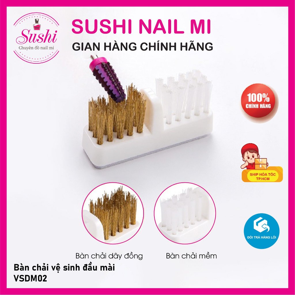 Bàn chải vệ sinh đầu mài  - Sushi nail mi