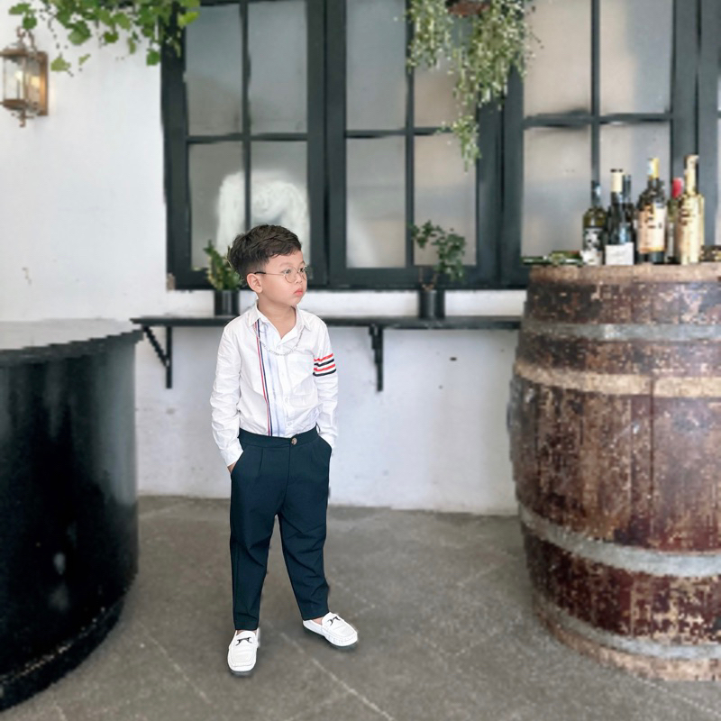 Quần Âu KhanhBun vải dày tôn dáng,co giãn 4 chiều, thoải mái đi chơi, đi học cho bé trai size từ 10-42 kí