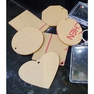 10 Chiếc Phôi Móc Khóa Mica Trong