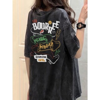 FOCUS local brand vintage áo wash áo thun tay lỡ nữ bigsize áo phông unisex ulzzang 100%cotton