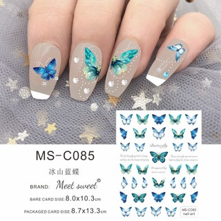 sticker dán móng hot hình bướm 3d
