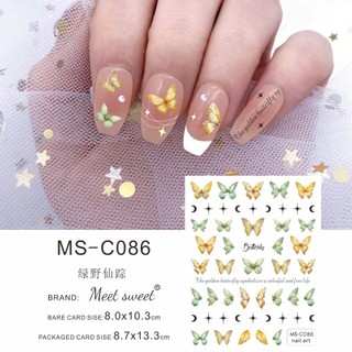 sticker dán móng hot hình bướm 3d